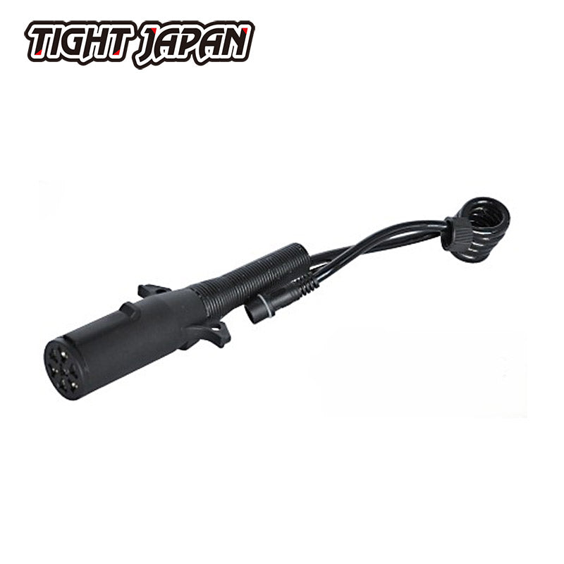0106-06 TIGHTJAPAN 7-pole harness coil connector aluminum (for EX) 7-pole trailer side electrical wiring wiring plug MAX trailer TIGHT JAPAN