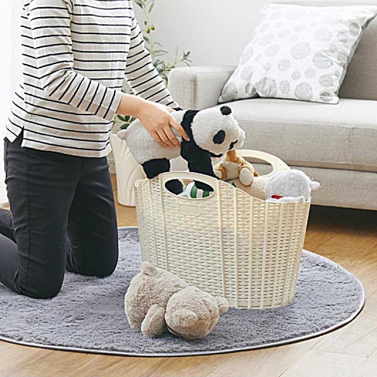 Foldable Laundry Basket Laundry Hamper Slim Laundry Bag Rattan Style Laundry Supplies Stylish