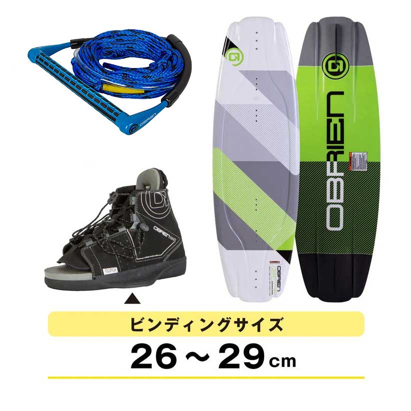 OBRIEN wakeboard 3-piece set O'Brian CLUTCH138cm & CLUTCH clutch popular brand 3-piece set wakeboard