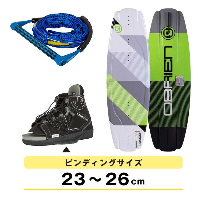 OBRIEN wakeboard 3-piece set O'Brian CLUTCH138cm & CLUTCH clutch popular brand 3-piece set wakeboard