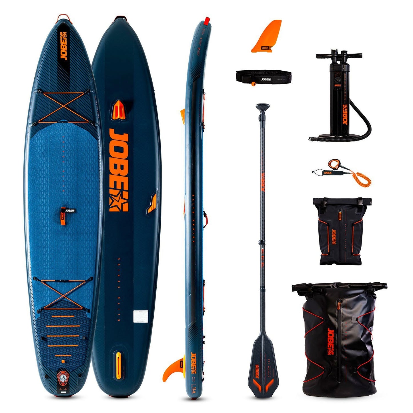 Jobe SUP Stand Up Paddle Board Aero Duna Elite Aero Duna Elite Board 11.6 Package Inflatable Full Set 486423004