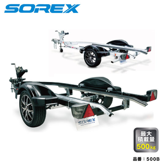 SOREX ZERO 500B trailer 1 boat capacity steel body small car 500kg