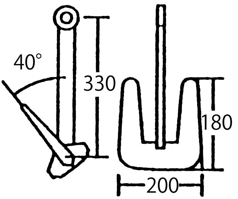 PE Coated Anchor Danforth Type 4.5kg Anchor/Float Rope/Bag Set Compact Anchor 972531-RB