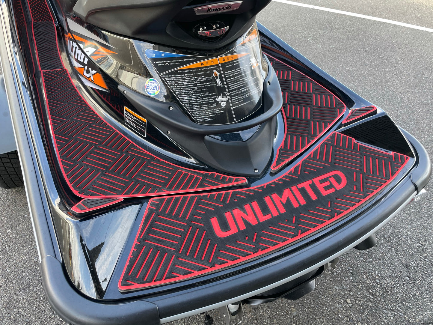 Deck mat with tape Checkered for ULTRA UNLIMITED UL51021 Kawasaki jet ski