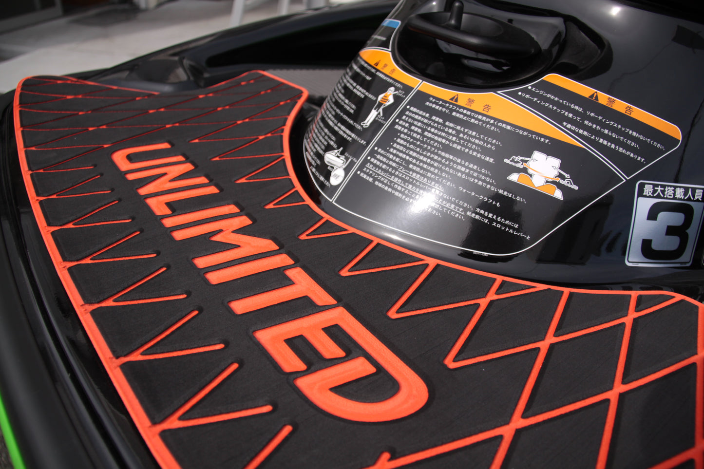 Deck mat with tape for STX160 UNLIMITED UL51004 Diamond Kawasaki exclusive jet ski