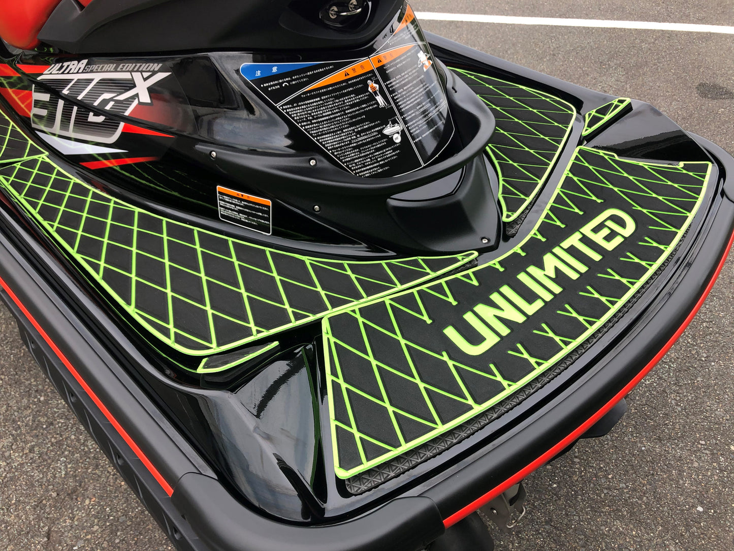 Deck mat with tape for ULTRA diamond UNLIMITED UL51001 Kawasaki jet ski