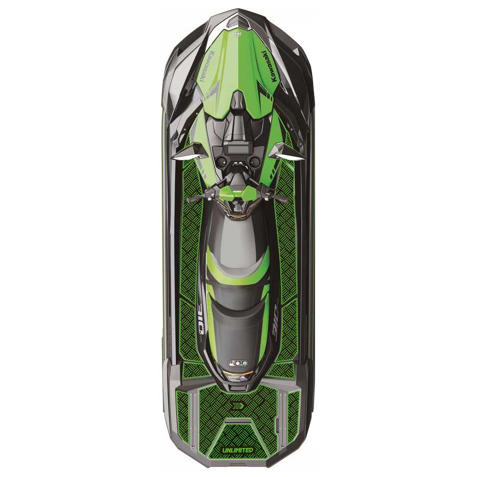 Deck mat with tape for ULTRA (2022-) Checker UNLIMITED UL51025 Kawasaki jet ski