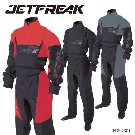 JETFREAK ドライスーツ ソックスタイプ 完全防水 小用ファスナー仕様 ボート ヨット  ファブリックドライ