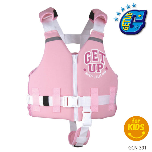 【1980円セール】ライフジャケット こども 女の子 キッズ ライフベスト GETUP GCN-391 ウェット素材 子供 小学生 川遊び ジュニア プール 海水浴 アウトドア 川遊び