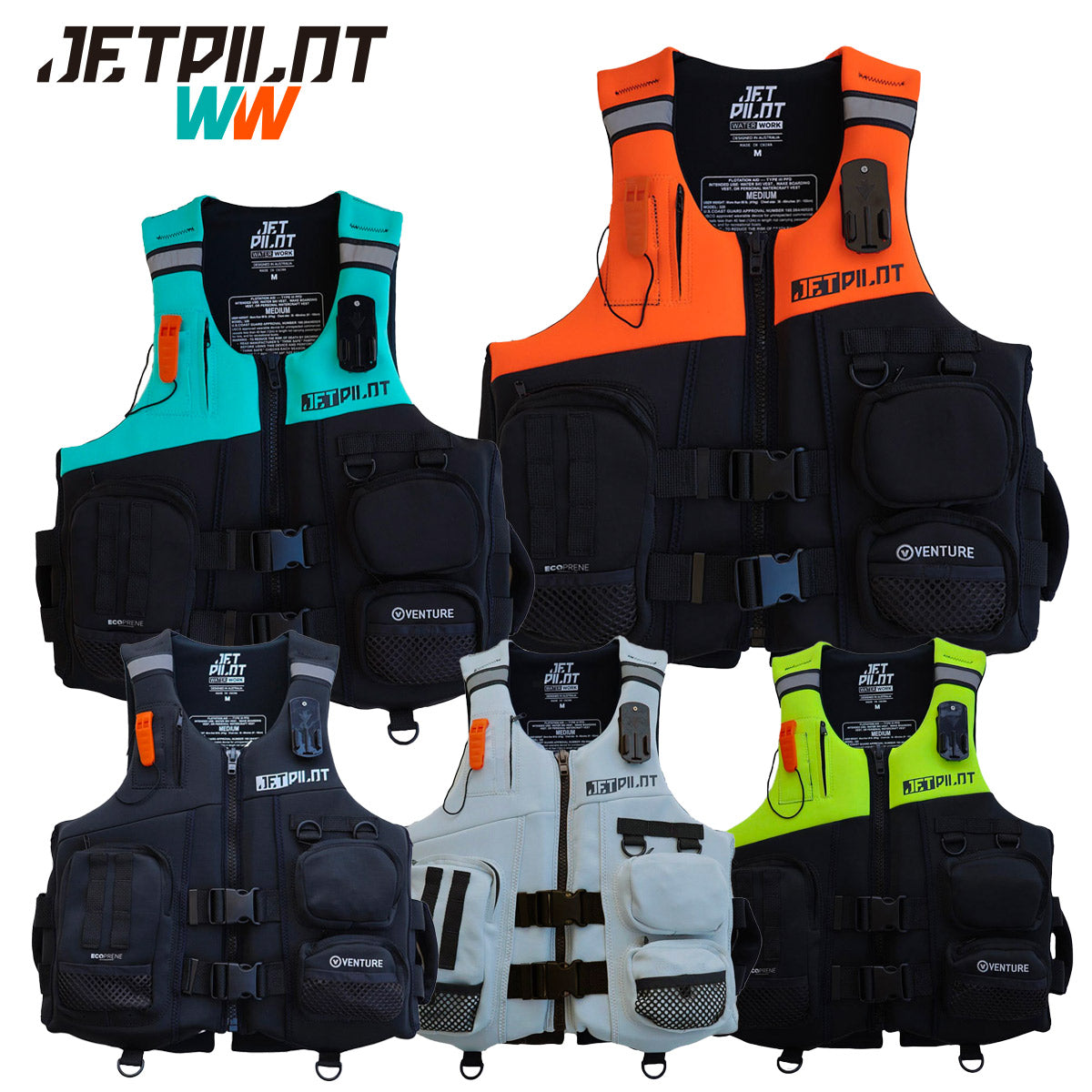 2026新色入荷 JETPILOT VENTURE NEO CGA VEST ライフジャケット ネオプレン JCI予備検査 USコーストガード JA24218V-CGA