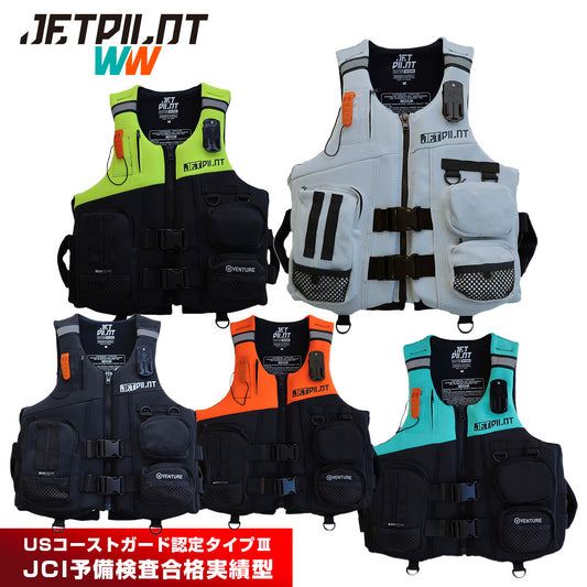 2026新色 JETPILOT VENTURE NEO CGA VEST ライフジャケット ネオプレン JCI予備検査 USコーストガード JA24218V-CGA