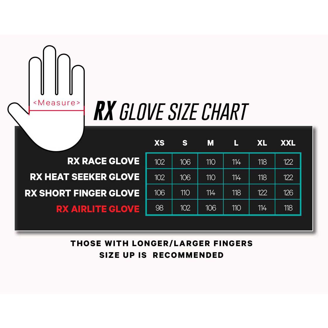 Jet Pilot AIRLITE RX GLOVE Jet Glove JA21301 JETPILOT