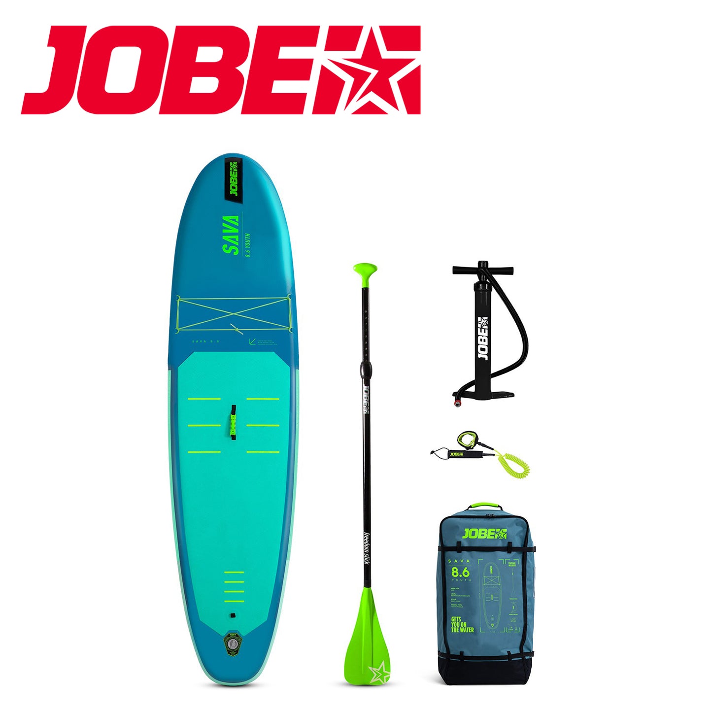 Jobe ジョベ SUP スタンドアップパドルボード Aero Sava エアロ サバ 8.6パッケージ インフレータブル フルセット 初心者向け 486425010
