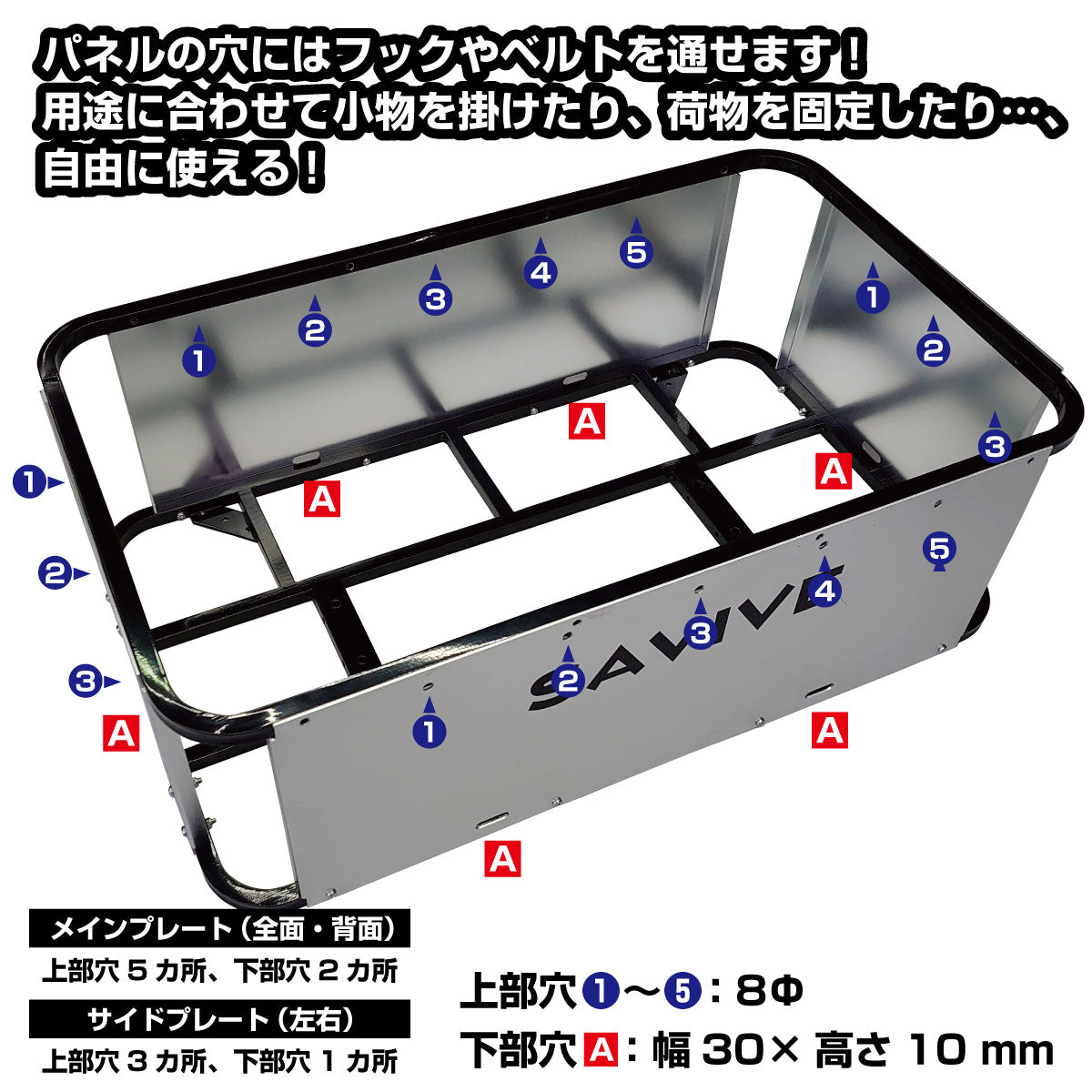 SAVIVE PWCマルチラック Sea Doo LINQ用  水上オートバイ 荷物カゴ