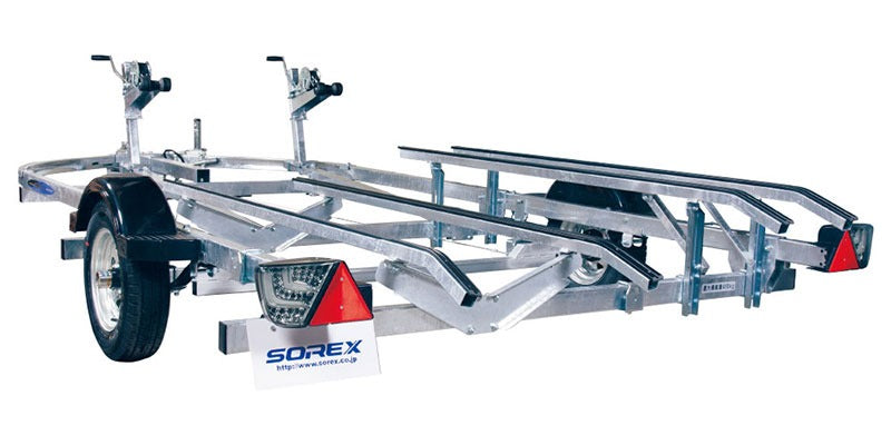 SOREX TWIN JET SW 2 boats, steel frame, regular 8 number, regular car, maximum load capacity 450kg, trailer