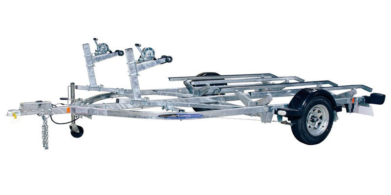 SOREX TWIN JET SWK 2-boat capacity Steel frame Regular 8 license plate Maximum load capacity 1150kg Towing license required Trailer