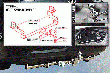 LEXUS LX600 Wald Aero TIGHTJAPAN Tight Hitch Full Stainless Steel Hitch Member 9062-42