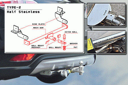 Atrai TIGHTJAPAN Tight Hitch Half Stainless Steel Hitch Member 9381-02