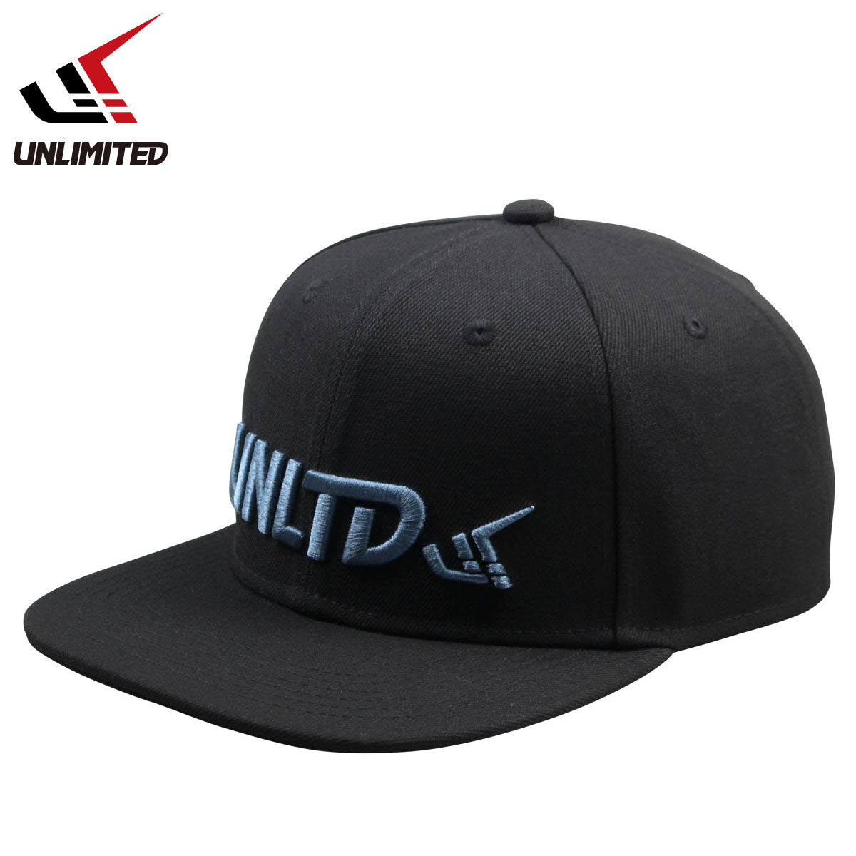 UNLIMITED LOGO CAP ブランドロゴ キャップ 帽子 ブラック フラット UVケア サポート ULC0651