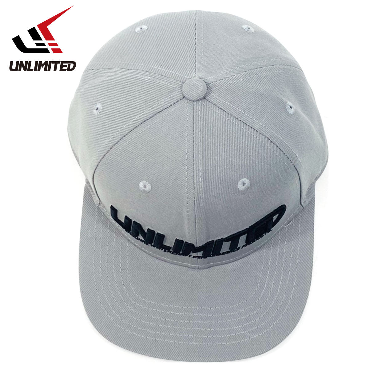 UNLIMITED LOGO CAP ブランドロゴ キャップ 帽子 グレー フラット UVケア サポート ULC0652