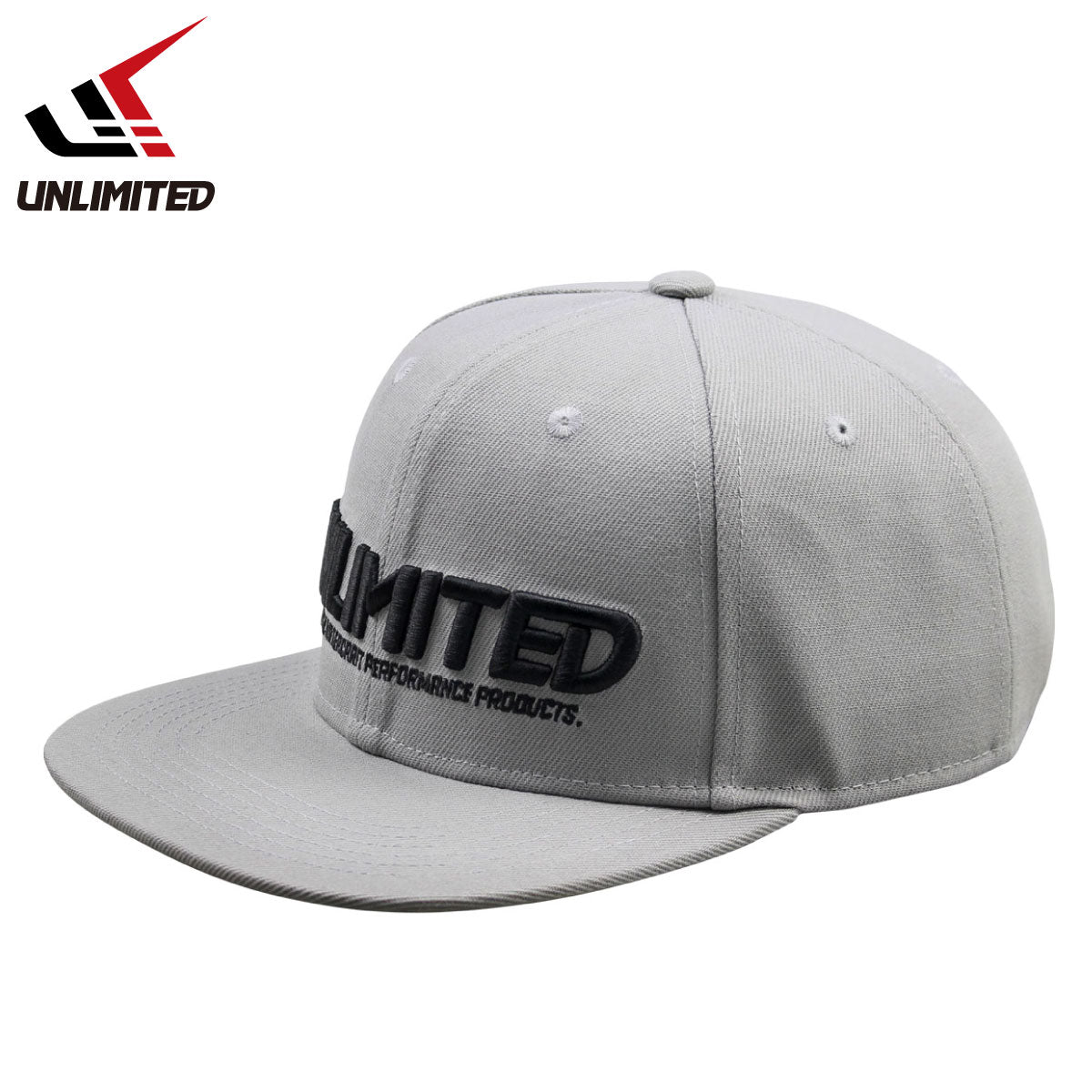 UNLIMITED LOGO CAP ブランドロゴ キャップ 帽子 グレー フラット UVケア サポート ULC0652