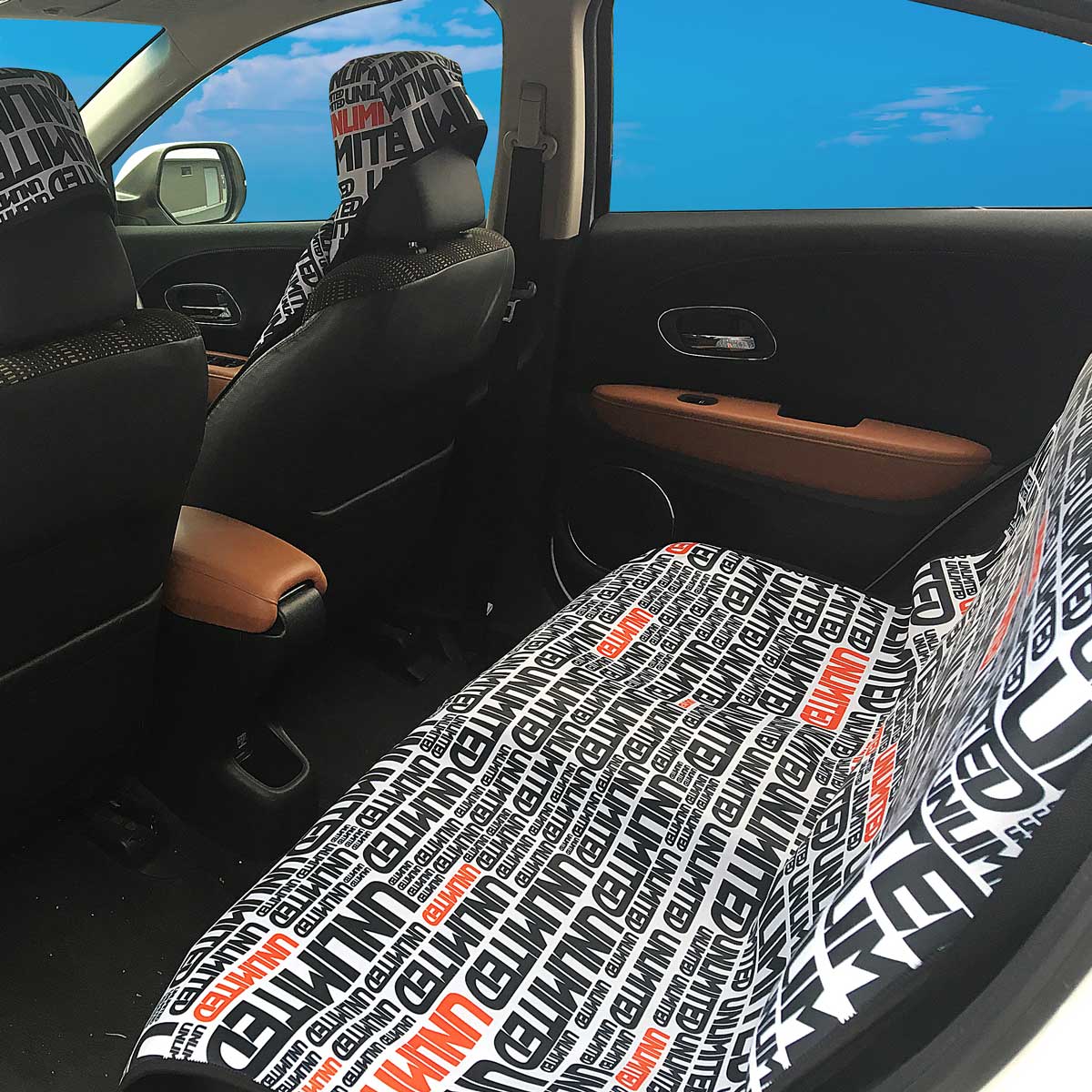 UNLIMITED Car Seat Cover, Wet Material, Waterproof, Car Rear Seat, Back Seat, Trunk Room, Unlimited, Stain Resistant, Waterproof, UNLIMITED ULC5531