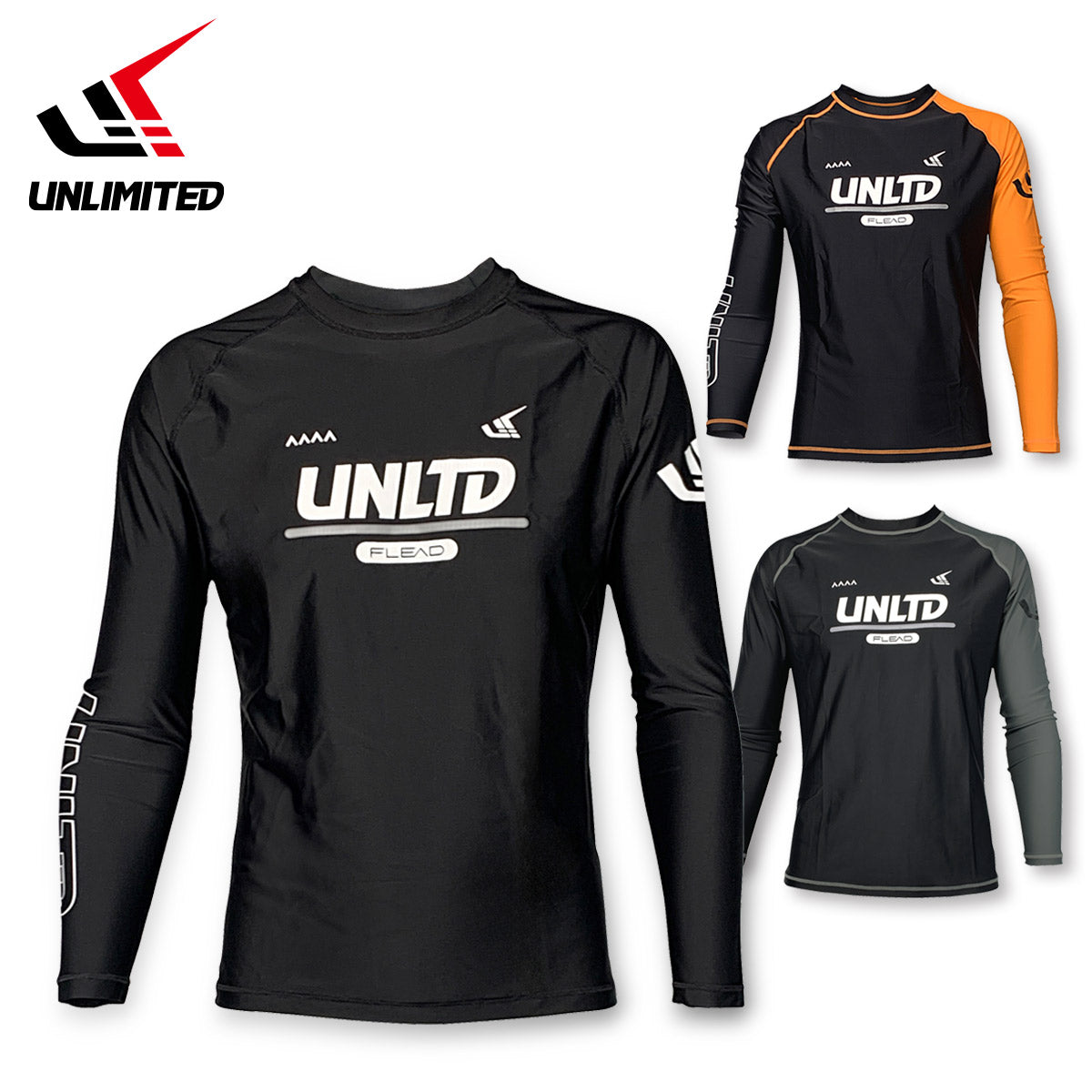 UNLIMITED ラッシュガード 長袖 メンズ レディース ロンT ジェット