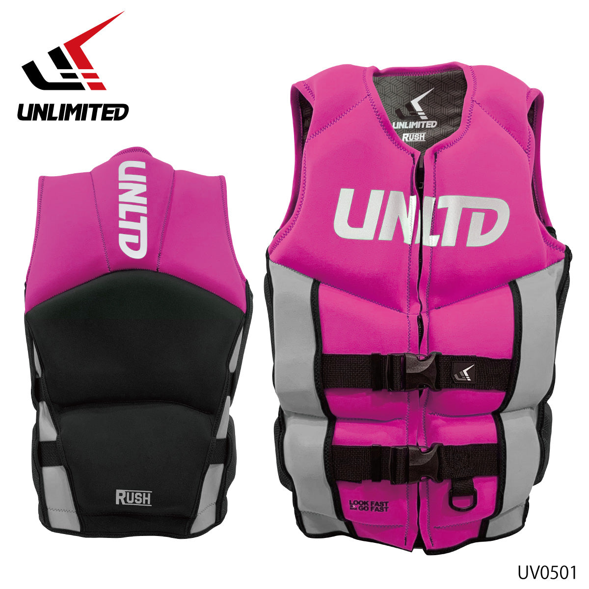 UNLIMITED RUSH Unlimited Life Jacket Men's UV0501 Jet Ski Neo Vest Small Special JCI Preliminary Inspection USCG