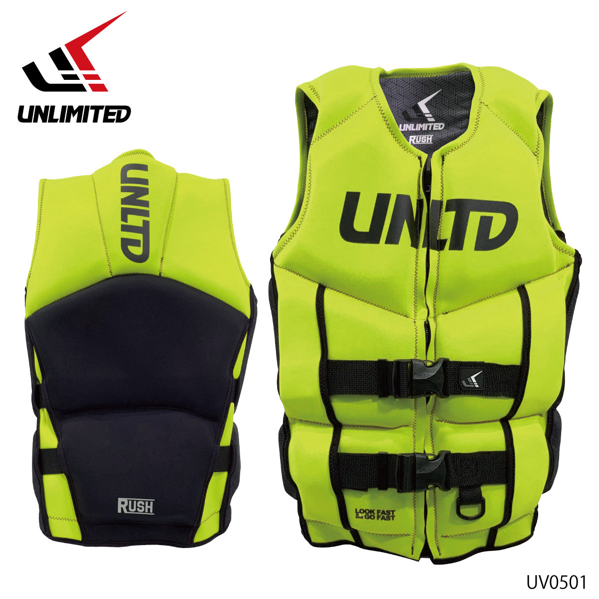 UNLIMITED RUSH Unlimited Life Jacket Men's UV0501 Jet Ski Neo Vest Small Special JCI Preliminary Inspection USCG