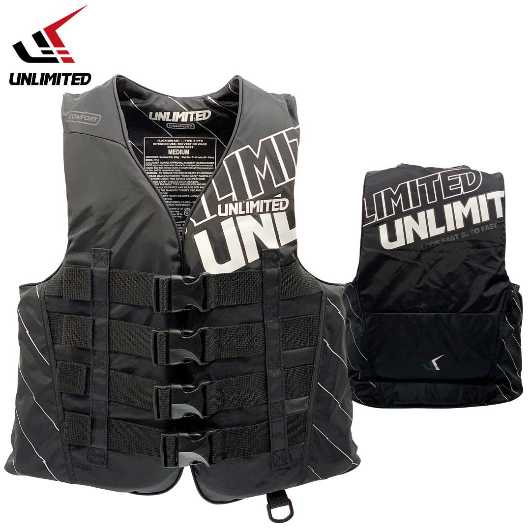 UNLIMITED COMFORT Life Jacket for Men, Jet Ski, Life Vest, Nylon, Unisex, Small Special, JCI Preliminary Inspection, USCG UV2302