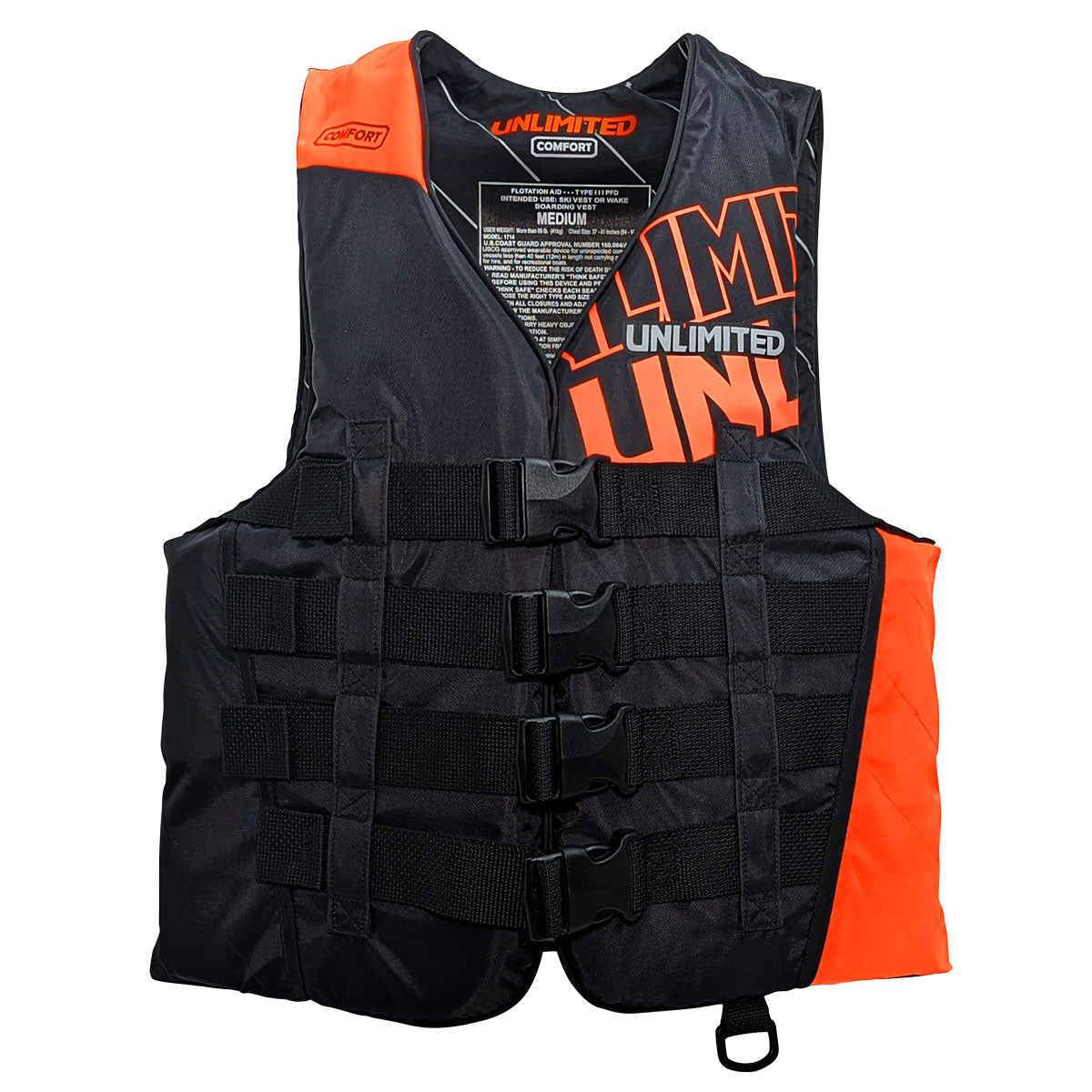 UNLIMITED COMFORT Life Jacket for Men, Jet Ski, Life Vest, Nylon, Unisex, Small Special, JCI Preliminary Inspection, USCG UV2302