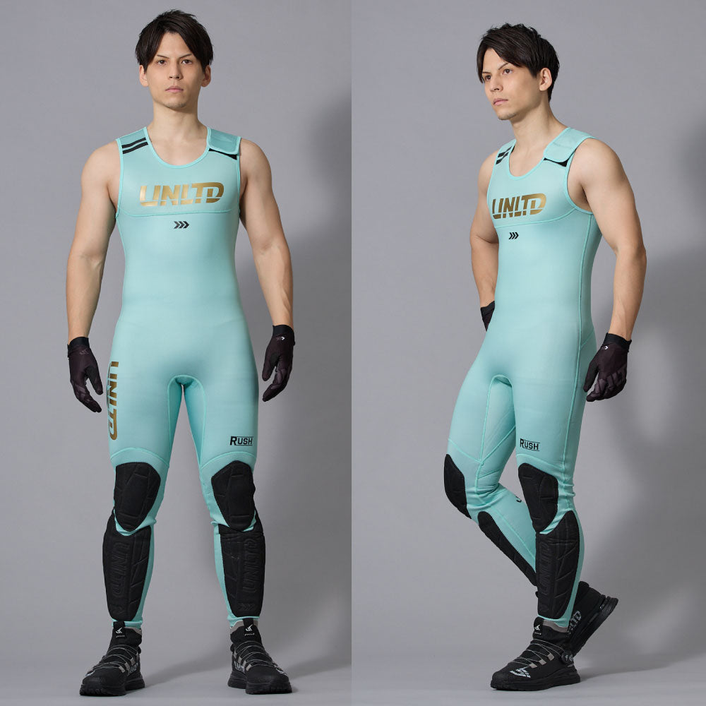 2025新作 UNLIMITED RUSH ロングジョン ウェットスーツ メンズ ジェットスキー パッド付 マリンスポーツ 水上バイク ジェットスキー UWJ0610