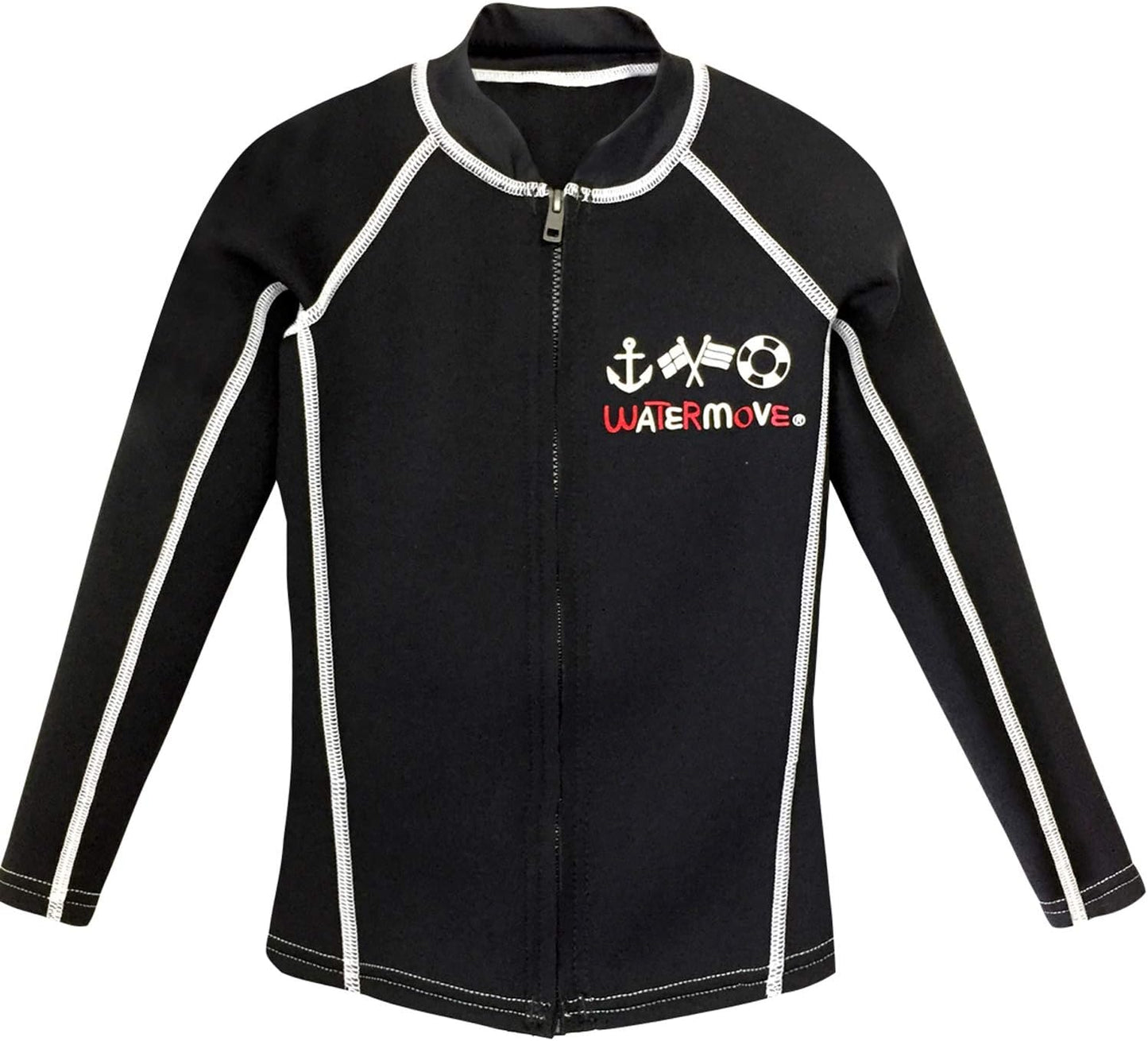 【SALE】 こども マリンウェア ウエットタッパー 上着 キッズ 子供 長袖 ジュニア WATERMOVE WWT-361 ウェット素材 防寒 けが防止 海水浴 川遊び プール