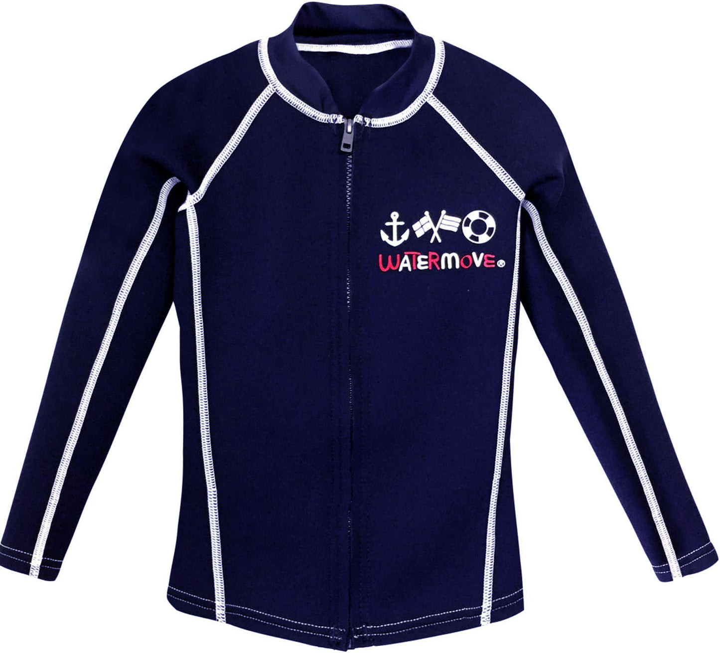 【SALE】 こども マリンウェア ウエットタッパー 上着 キッズ 子供 長袖 ジュニア WATERMOVE WWT-361 ウェット素材 防寒 けが防止 海水浴 川遊び プール