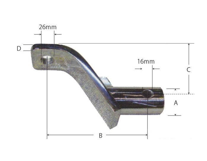 Hitch Member Ball Mount Steel Chrome Plated Straight TIGHTJAPAN 0208-00