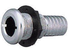 ビルジポンプ ホース用 スルハル ストレート 【 クローム 】  28.5mmホース用