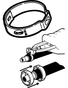 Caulk type hose clamp 10 pieces