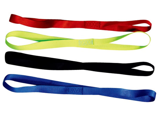 Tie-down sub-belt, 2 pieces, cargo fixation, lashing, extension, load collapse prevention, load stopper, boat trailer supplies, PWC trailer, loading platform related