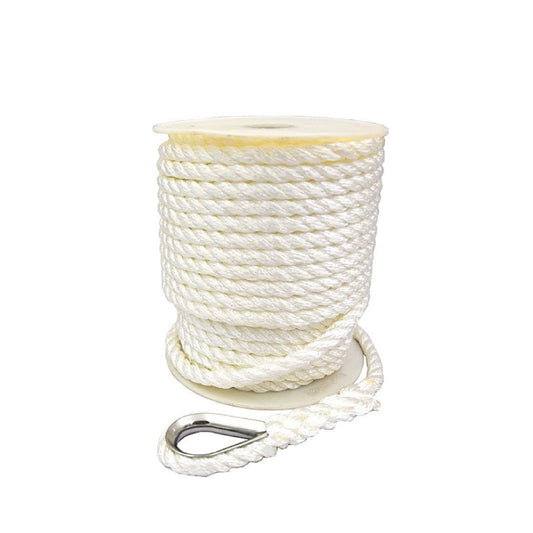 1/2” シンブル付アンカーロープ 200ft/300ft (60m/90m)