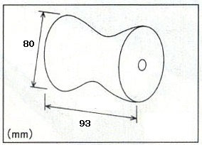 Bow stop roller 80mm×93mm 56010 Trailer roller Keel roller STOLTZ