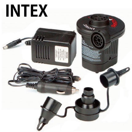 INTEX Quick-Fill 電動エアーポンプ 66631 空気入れ バナナボート ゴムボート チューブ 浮き輪 プール【シガーライター】【100Vコンセント】