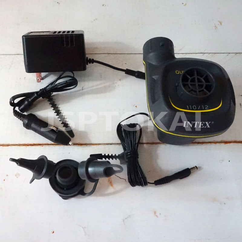 INTEX Quick-Fill 電動エアーポンプ 66631 空気入れ バナナボート ゴムボート チューブ 浮き輪 プール【シガーライター】【100Vコンセント】