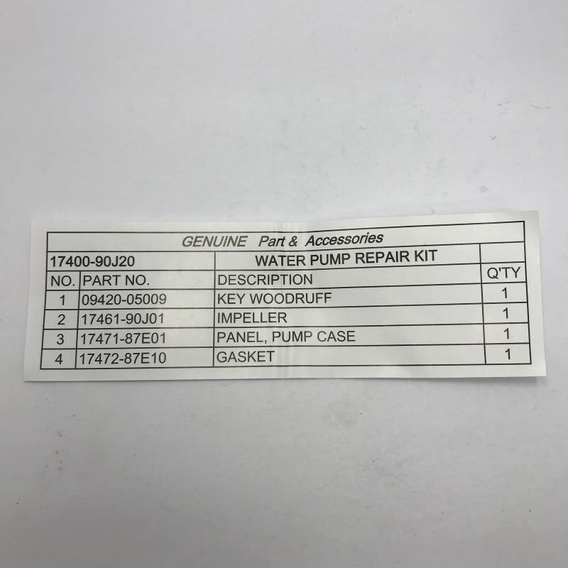 Aftermarket product water pump service kit SUZUKI 4 stroke DF90/DF100/DF115/DF140 Suzuki outboard motor 725-525