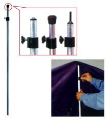 Boat Cover Support Pole Length 91-162cm Ship Boat
