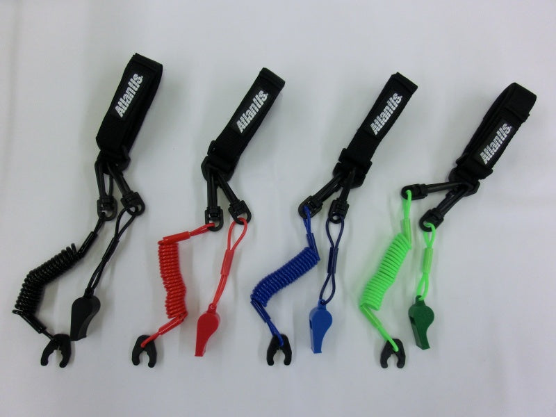 アトランティス ATLANTIS リストバンド ランヤード 【ホイッスル付】 KAWASAKI カワサキ 用 テザーコード カールコード キルスイッチコード A210PFW