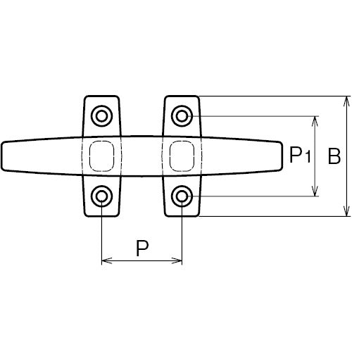 Cleat 100mm SCS14 (SUS316 equivalent) Asano Metal Industry Co., Ltd. ASANO