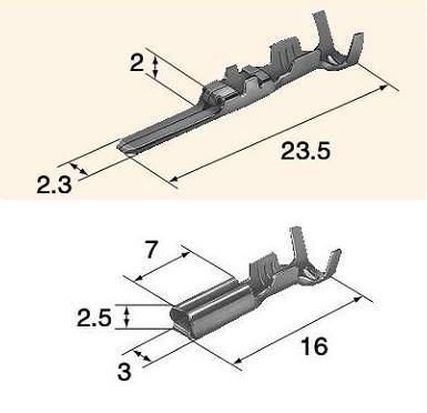 JL27-PIN Waterproof coupler pin, male and female, set of 5 each, electrical components, watercraft, jet ski, watercraft