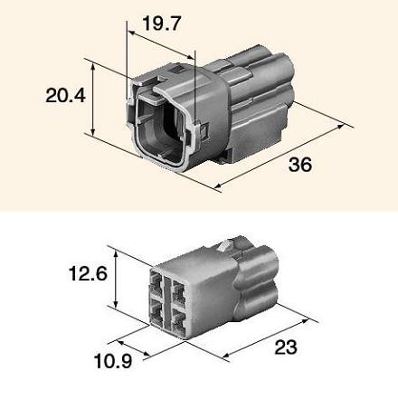 防水カプラー 【 4ピン 】 JL2714 配線 配線パーツ コネクター 防水 ジェットスキー 水上バイク マリンジェット
