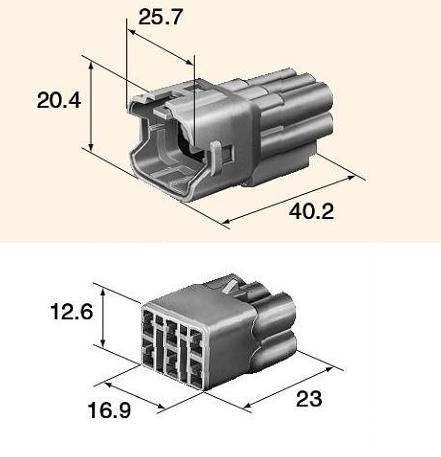 防水カプラー 【 6ピン 】 JL2716 配線 配線パーツ コネクター 防水 ジェットスキー 水上バイク マリンジェット