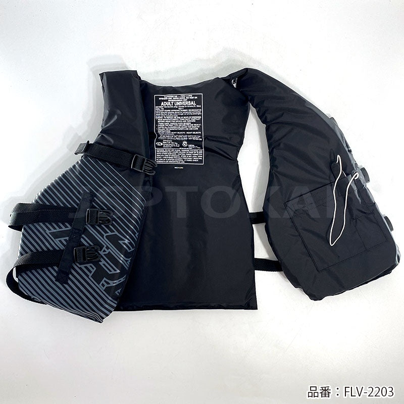 JETFREAK ライフジャケット BATTEREFLY VEST 簡易タイプ ジェットスキー 水上バイク 救命胴衣 ブラック FLV-2203